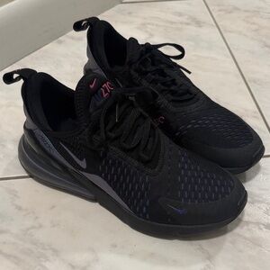 Nike Black and Purple Air Max 270 Sneakers